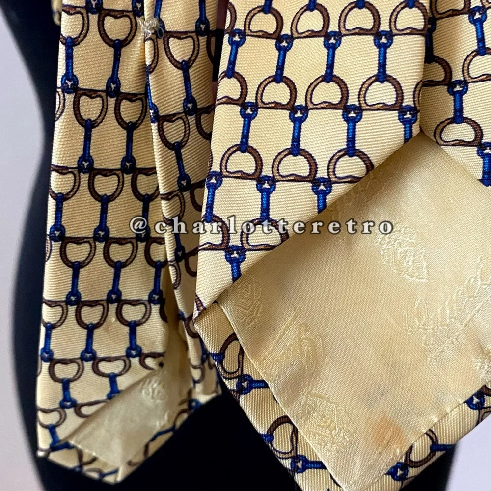 vtg Gucci Horsebit Silk Tie